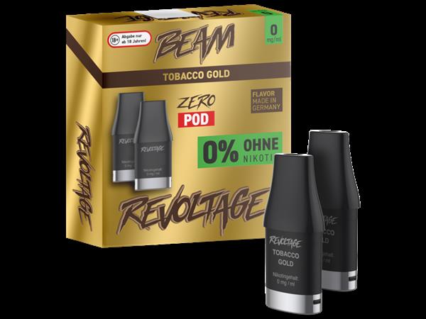 REVOLTAGE - BEAM Tobacco Gold 2x Pods 600 Züge ohne Nikotin